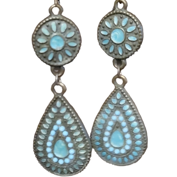 Copy - Boho antiqued style earrings - Picture 1 of 5